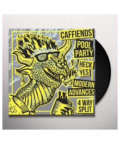 Caffiends / Heck Yes / Modern Advances 4 WAY SPLIT Vinyl Record $11.00 Vinyl