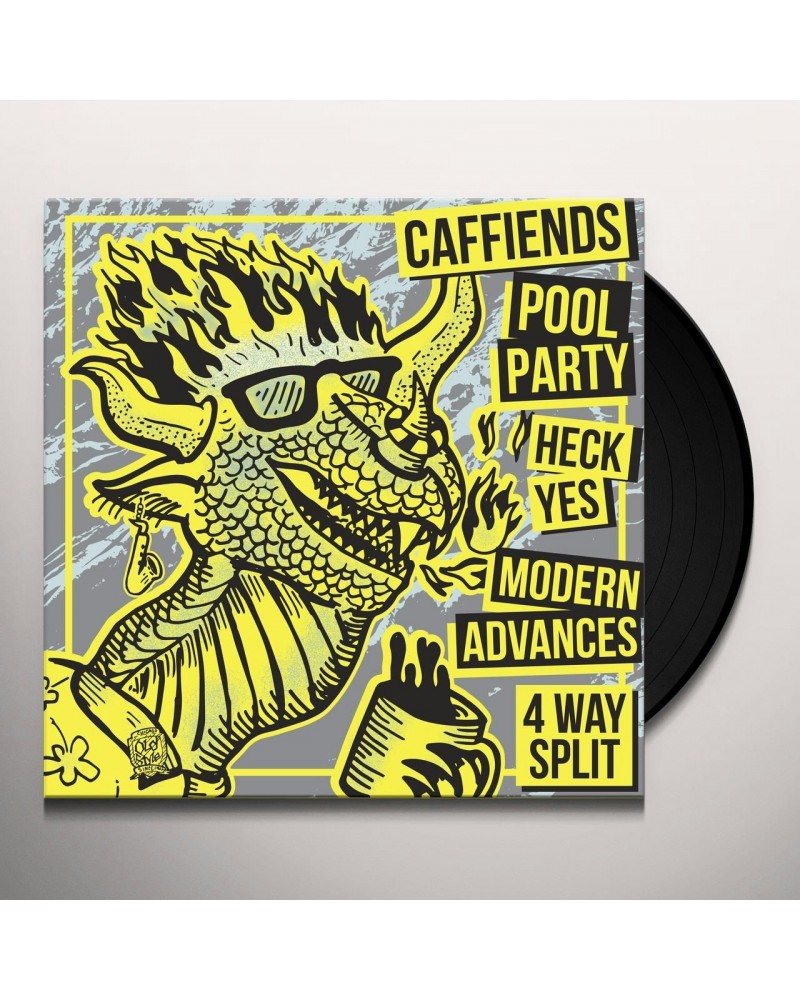 Caffiends / Heck Yes / Modern Advances 4 WAY SPLIT Vinyl Record $11.00 Vinyl