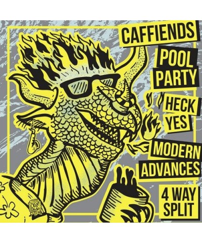 Caffiends / Heck Yes / Modern Advances 4 WAY SPLIT Vinyl Record $11.00 Vinyl