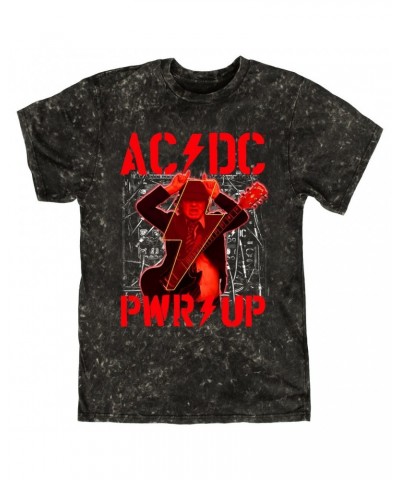 AC/DC T-shirt | PWR Up Album Art With Angus Young Mineral Wash Shirt $14.38 Shirts