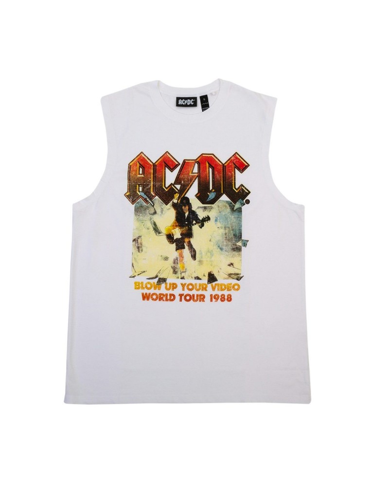 AC/DC Blow Up Your Video World Tour White Tank $2.30 Shirts