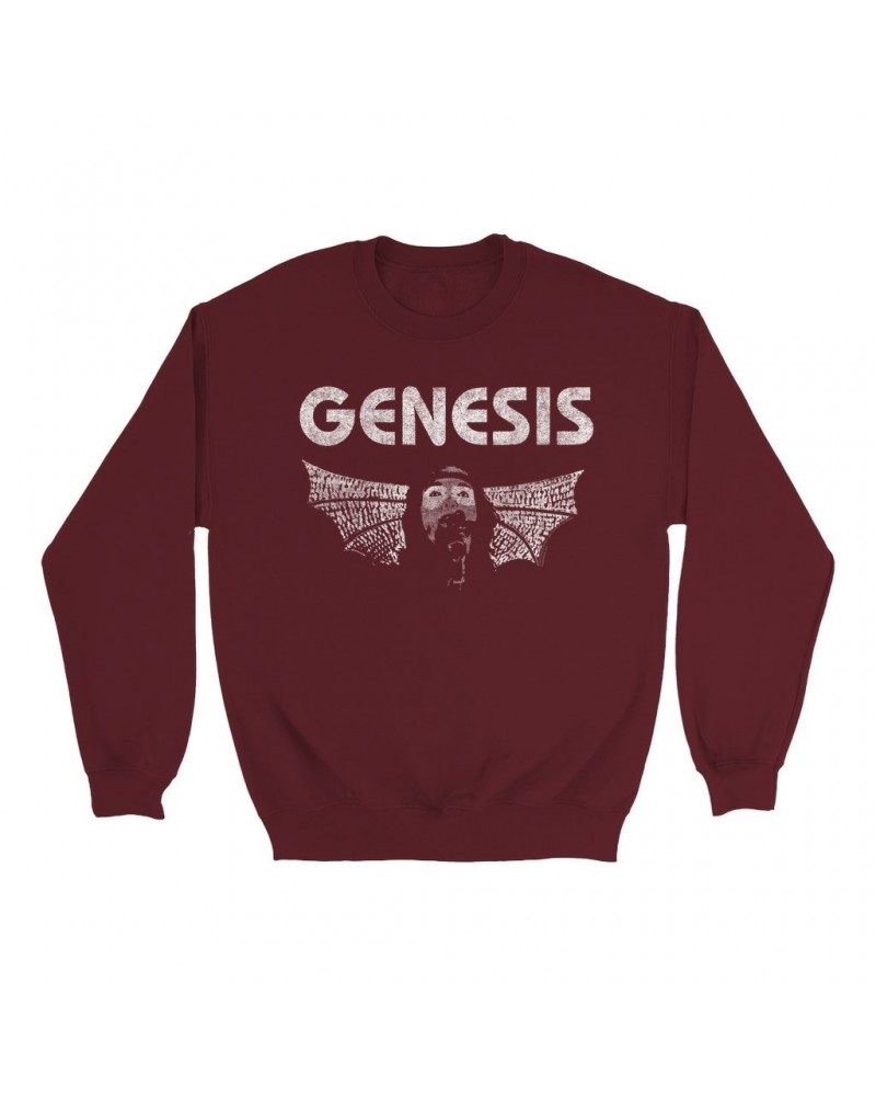 Genesis Sweatshirt | Vintage White Band Logo Distressed Sweatshirt $16.78 Sweatshirts