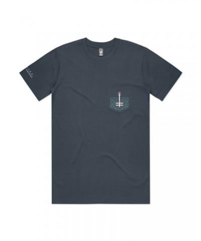 Frightened Rabbit Winter Of Mixed Drinks Anniversary Pocket T-Shirt Blue $12.88 Shirts