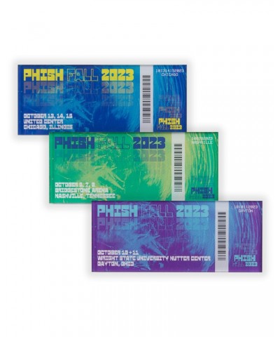 Phish Fall '23 Ticket Magnets $4.95 Decor