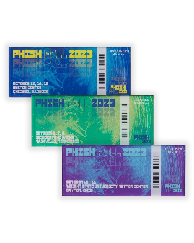 Phish Fall '23 Ticket Magnets $4.95 Decor