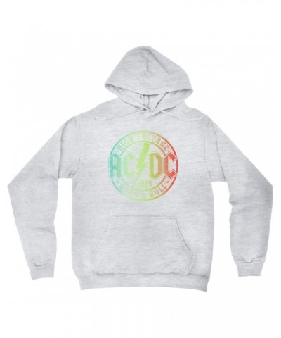 AC/DC Hoodie | Rock & Roll 1975 Rainbow Design Distressed Hoodie $13.58 Sweatshirts