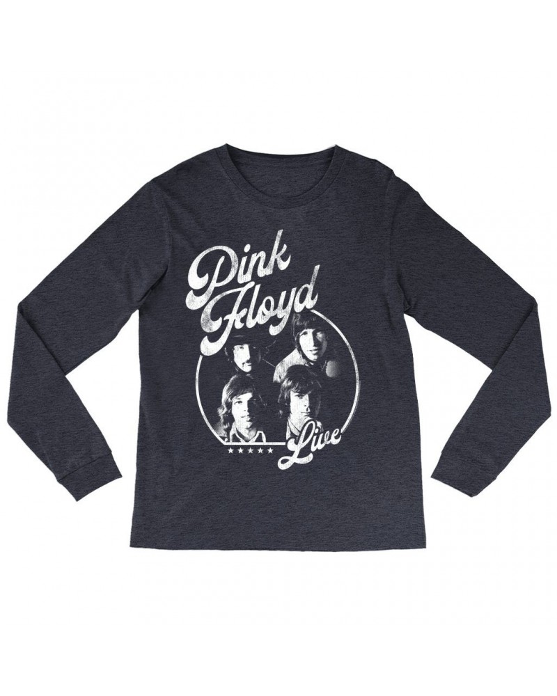 Pink Floyd Long Sleeve Shirt | Live In Concert Distressed Shirt $13.78 Shirts