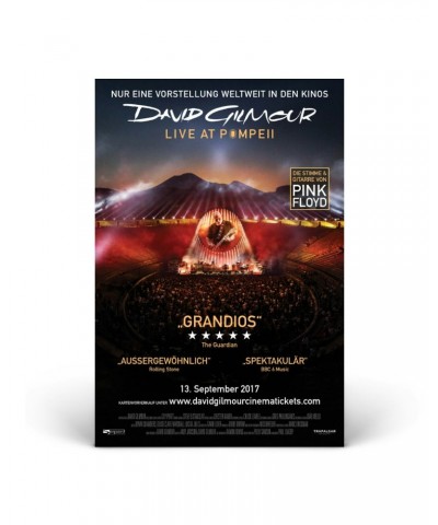 David Gilmour Live at Pompeii Official Movie Poster - German $6.60 Decor