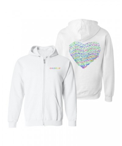 Coldplay AHFOD Lyric Full-Zip Unisex Hooded Sweatshirt $16.48 Sweatshirts