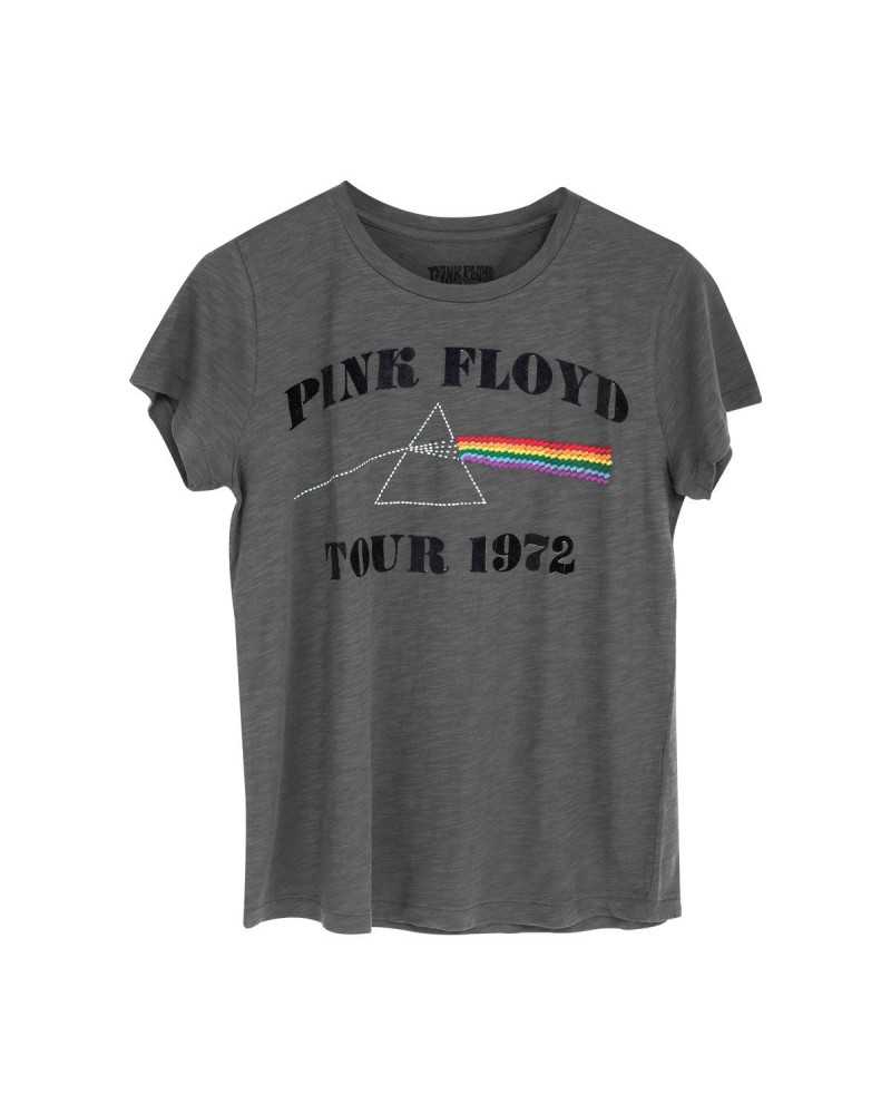 Pink Floyd Tour 1972 Embroidered Dark Side Grey T-shirt $9.30 Shirts