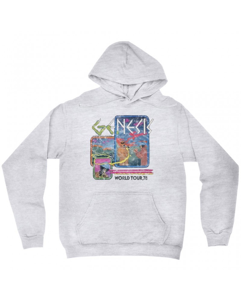 Genesis Hoodie | And Then There Were Three '78 World Tour Distressed Hoodie $18.78 Sweatshirts