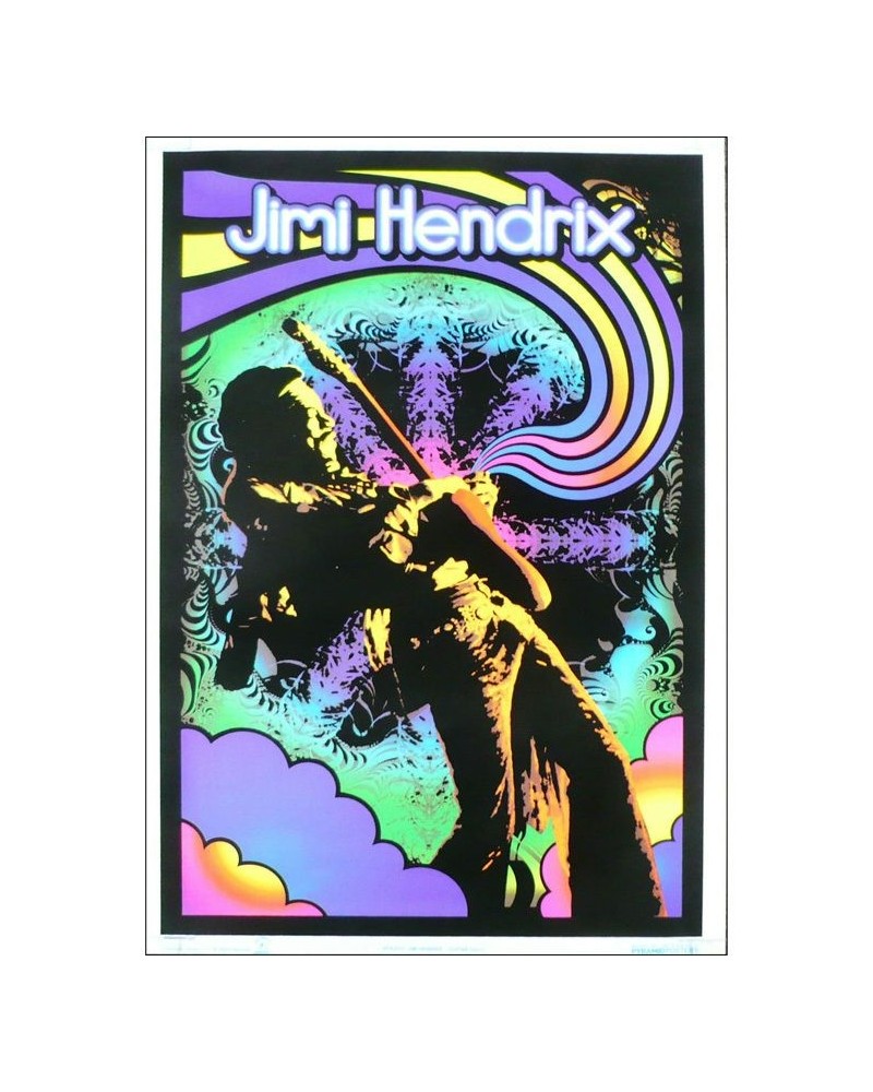 Jimi Hendrix Guitar Solo Blacklight Poster $3.74 Decor