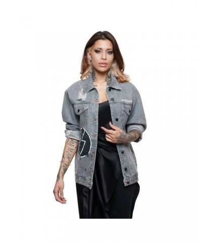 AC/DC Hand Painted Women's Denim Jacket $142.50 Outerwear