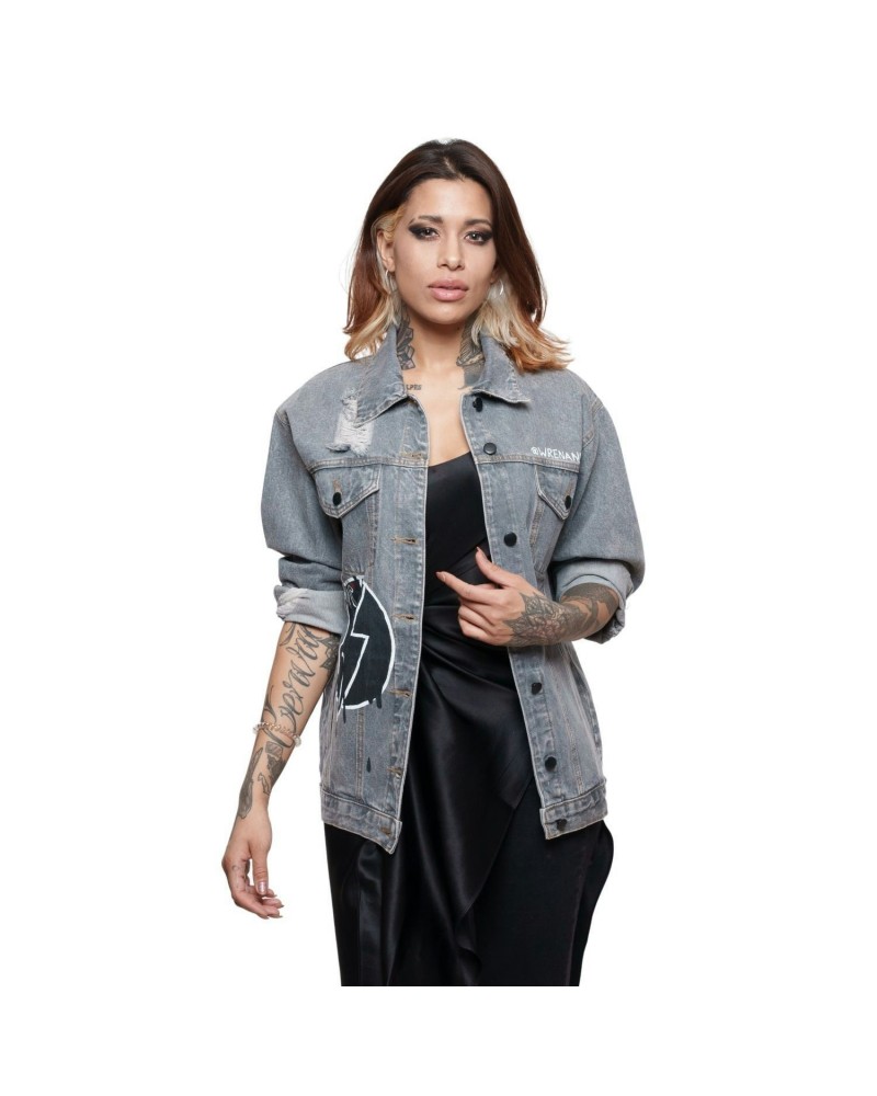 AC/DC Hand Painted Women's Denim Jacket $142.50 Outerwear