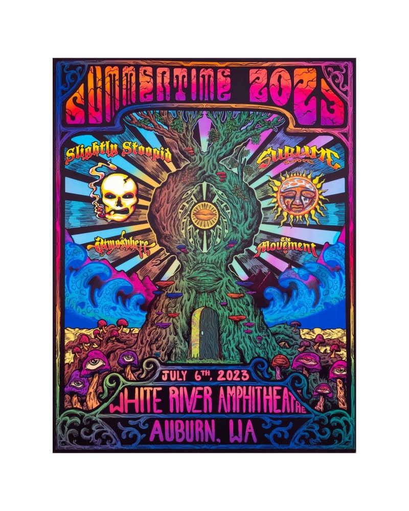 Slightly Stoopid 7/6/23 Auburn WA Foil Show Poster by Illustration By Bo $36.80 Decor