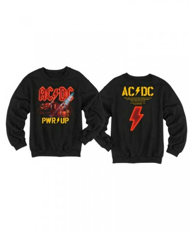 AC/DC Neon Live Black Crew Neck Sweatshirt $25.00 Sweatshirts