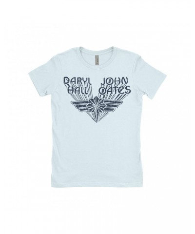 Daryl Hall & John Oates Ladies' Boyfriend T-Shirt | Navy Wings Logo Distressed Shirt $11.98 Shirts