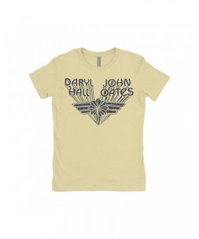 Daryl Hall & John Oates Ladies' Boyfriend T-Shirt | Navy Wings Logo Distressed Shirt $11.98 Shirts