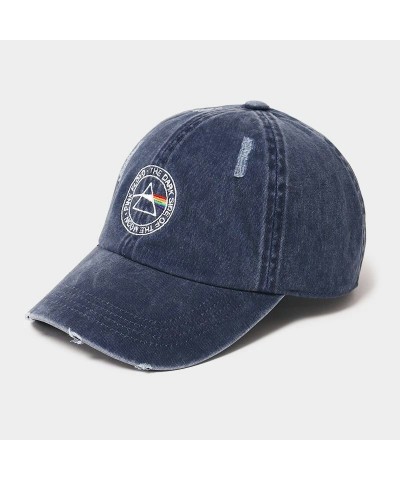 Pink Floyd Embroidered Distressed Denim Cap Navy $6.00 Hats