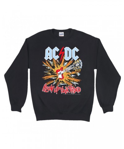 AC/DC Sweatshirt | Blow Up Your Video Primary Colors Sweatshirt $16.43 Sweatshirts