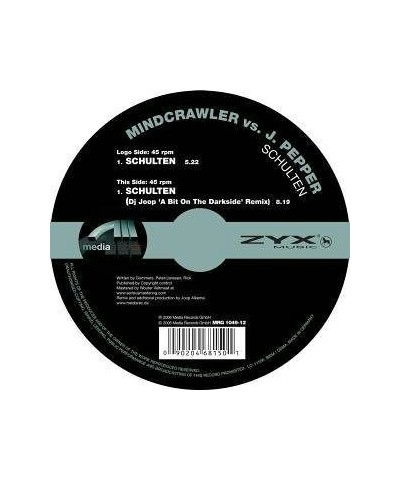 Mindcrawler SCHULTEN Vinyl Record $2.45 Vinyl