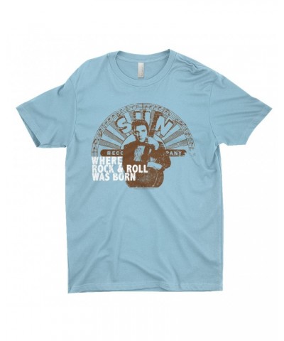 Elvis Presley T-Shirt | Where Rock N' Roll Began White Distressed Shirt $11.23 Shirts