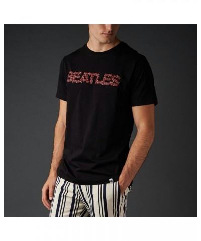 The Beatles Roses Embroidery Black T-Shirt $40.00 Shirts