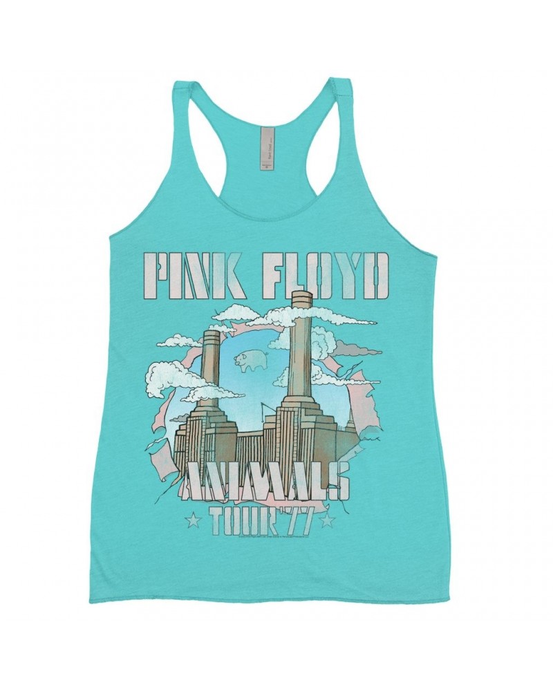 Pink Floyd Ladies' Tank Top | Factory Animals Tour '77 Shirt $12.16 Shirts