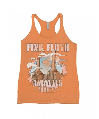 Pink Floyd Ladies' Tank Top | Factory Animals Tour '77 Shirt $12.16 Shirts