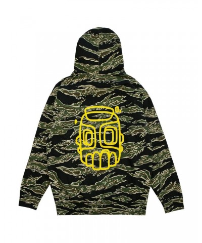 Mike Shinoda Line Sketch Camo Hoodie $29.25 Sweatshirts