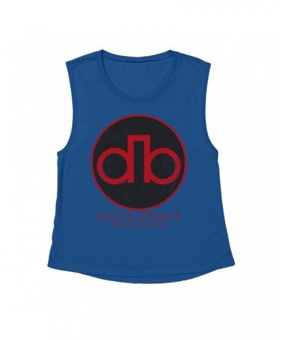 David Bowie Ladies' Muscle Tank Top | Modern Logo Shirt $14.83 Shirts