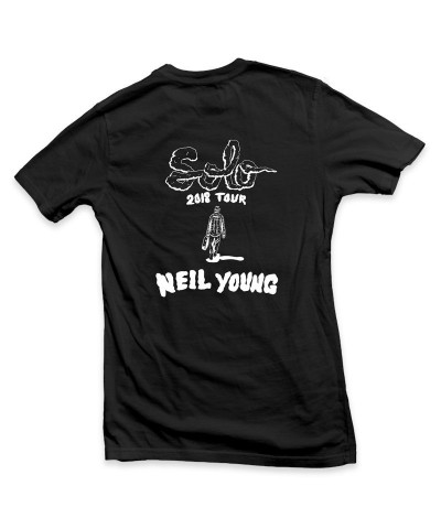 Neil Young Solo Hawk Black Women’s Caricature T-shirt $14.70 Shirts