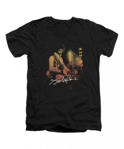 Jimi Hendrix Live On Stage Black V-Neck T-Shirt $13.50 Shirts