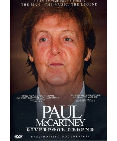 Paul McCartney LIVERPOOL LEGEND: UNAUTHORIZED DOCUMENTARY DVD $4.17 Videos