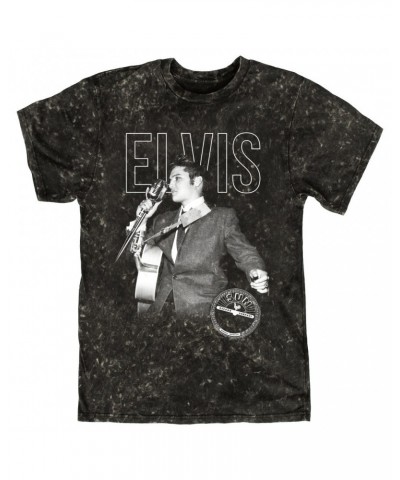 Elvis Presley T-shirt | Solo Live With Logo Mineral Wash Shirt $13.18 Shirts