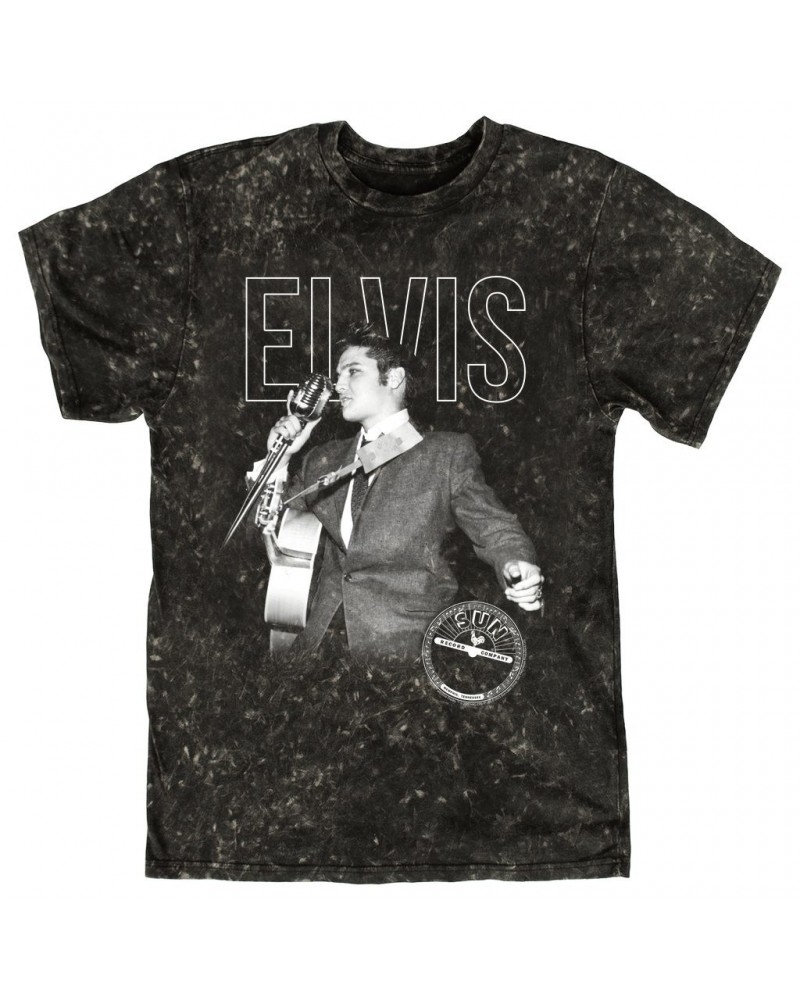 Elvis Presley T-shirt | Solo Live With Logo Mineral Wash Shirt $13.18 Shirts