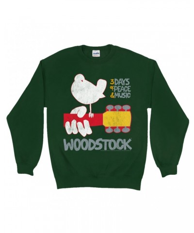 Woodstock Sweatshirt | 3 Days Of Peace And Music Logo Sweatshirt $15.73 Sweatshirts