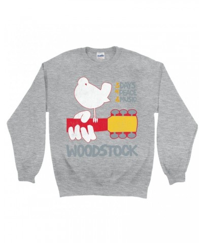 Woodstock Sweatshirt | 3 Days Of Peace And Music Logo Sweatshirt $15.73 Sweatshirts