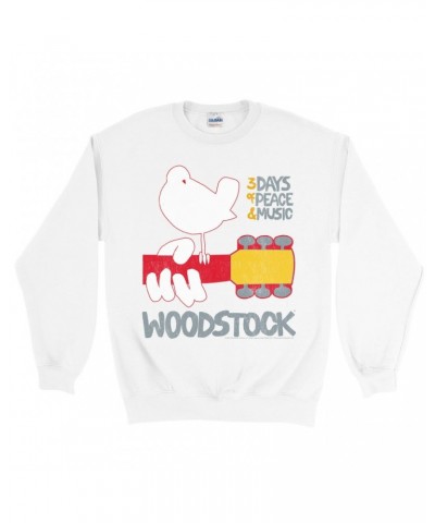 Woodstock Sweatshirt | 3 Days Of Peace And Music Logo Sweatshirt $15.73 Sweatshirts