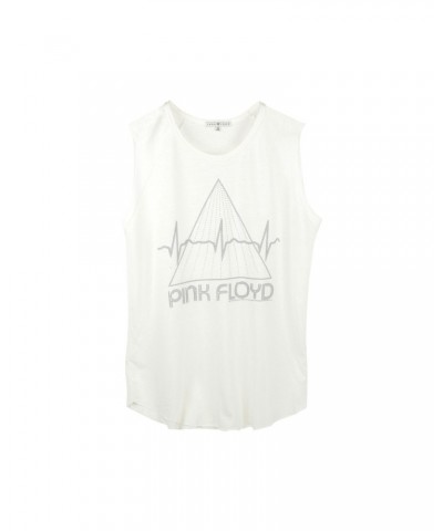 Pink Floyd White Sleeveless Prism Ladies Top $2.10 Shirts