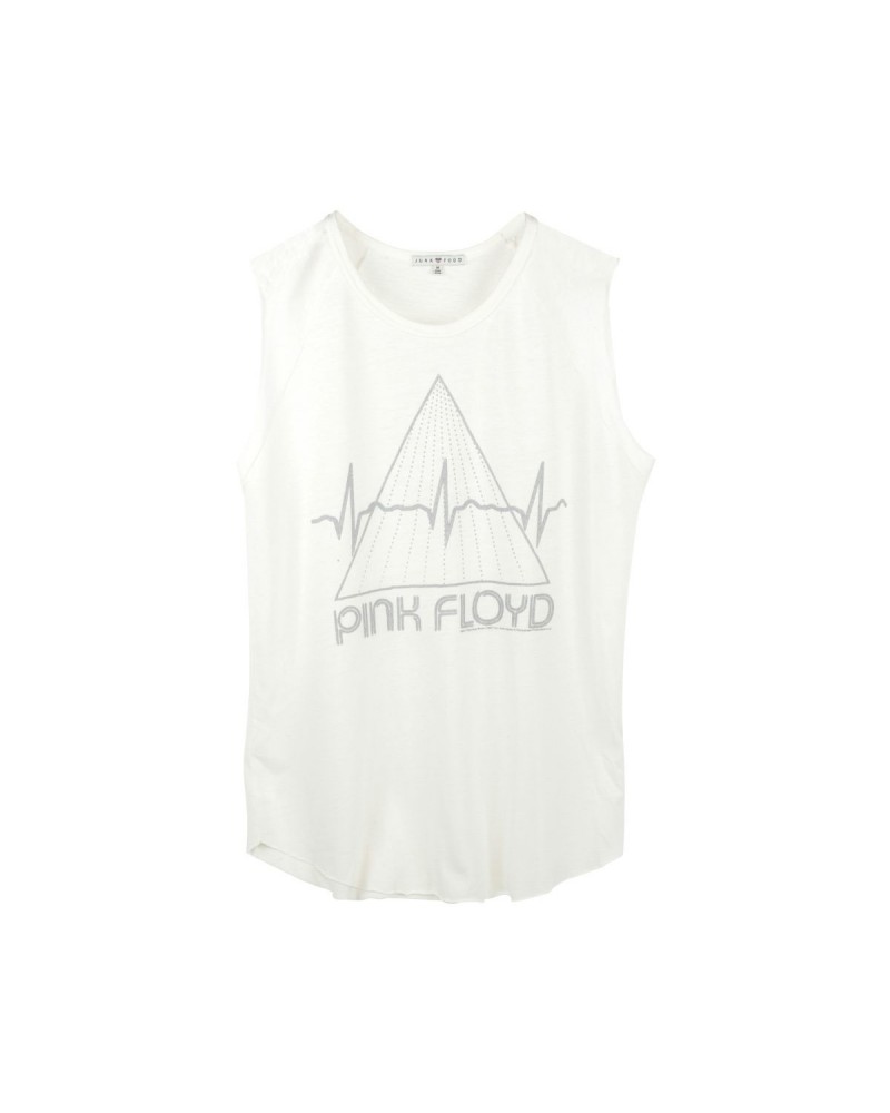 Pink Floyd White Sleeveless Prism Ladies Top $2.10 Shirts