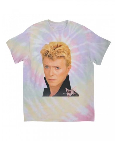 David Bowie T-Shirt | Color Portrait And Logo Tie Dye Shirt $11.05 Shirts