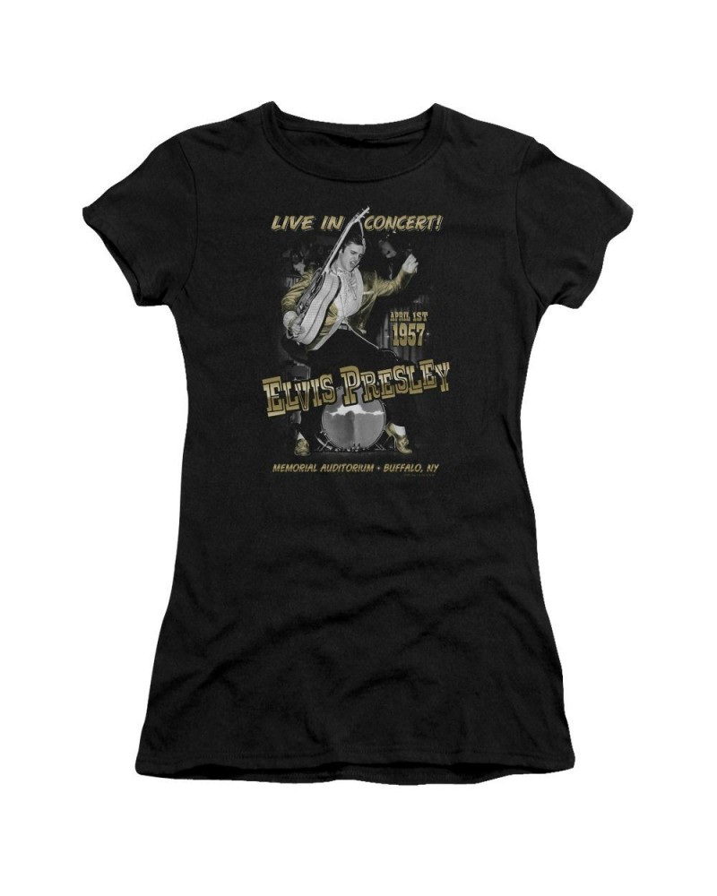 Elvis Presley Juniors Shirt | LIVE IN BUFFALO Juniors T Shirt $6.30 Shirts