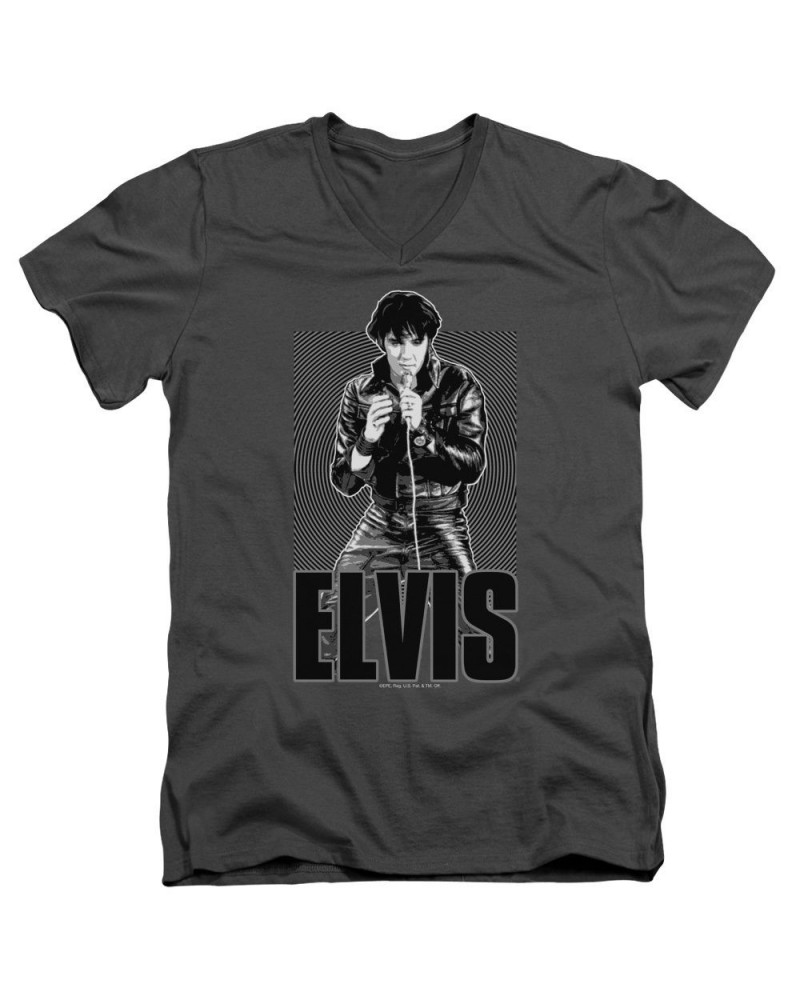 Elvis Presley T Shirt (Slim Fit) | LEATHER Slim-fit Tee $9.50 Shirts