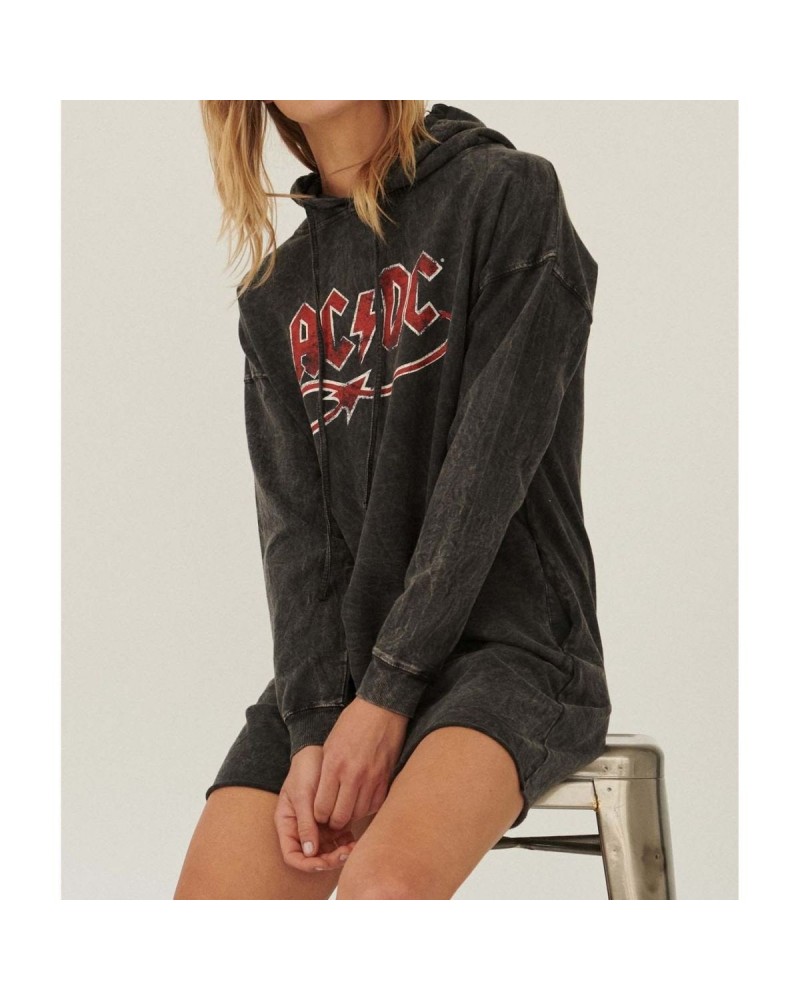 AC/DC Devil Tail Graphic Hoodie Mini Dress $51.94 Sweatshirts