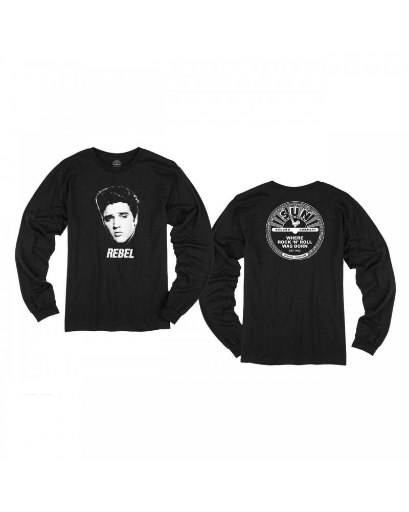 Elvis Presley Rebel Sun Records Long Sleeve T-shirt $12.80 Shirts