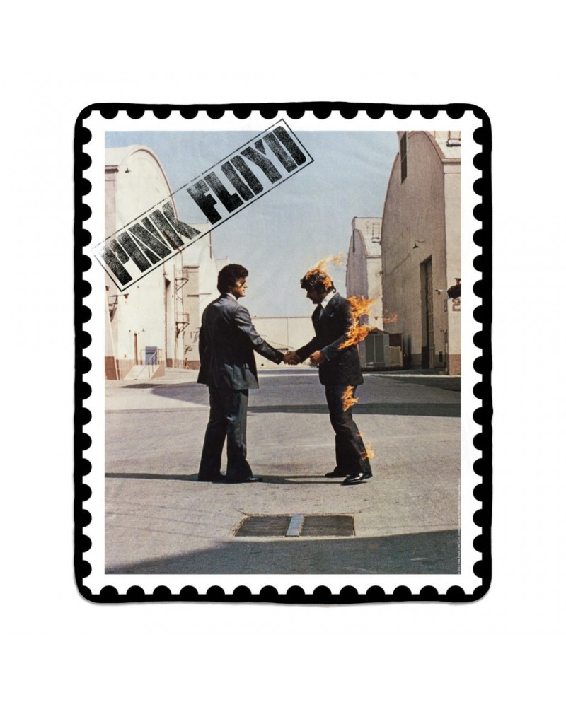 Pink Floyd Sherpa Blanket | Wish You Were Here Album Photo Blanket $32.88 Blankets