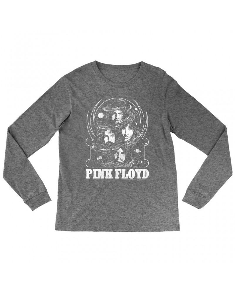 Pink Floyd Heather Long Sleeve Shirt | Band Universe Design Shirt $14.38 Shirts