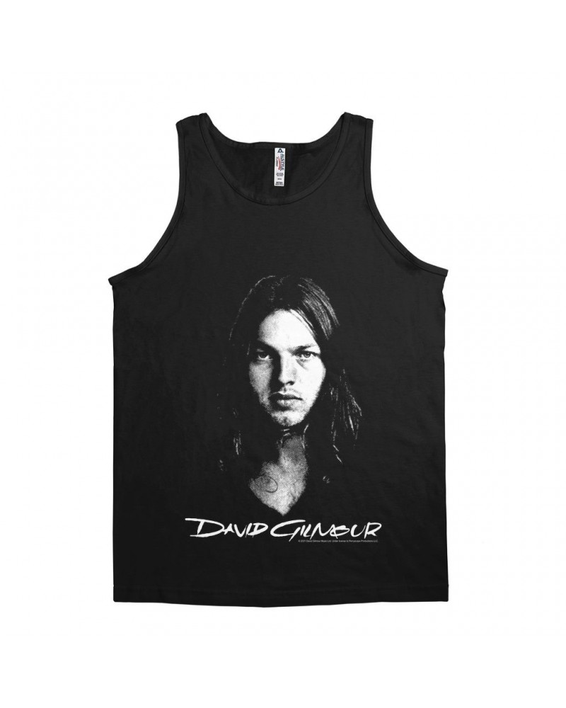 David Gilmour Unisex Tank Top | Portrait And Logo Shirt $8.73 Shirts