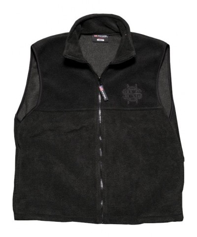 Crosby Stills & Nash Black Fleece Vest-Initials Logo $6.60 Outerwear